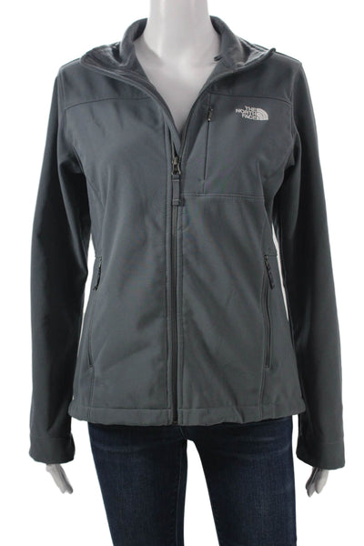The North Face Womens Basic Jacket Gray Zip Long Sleeve Size S