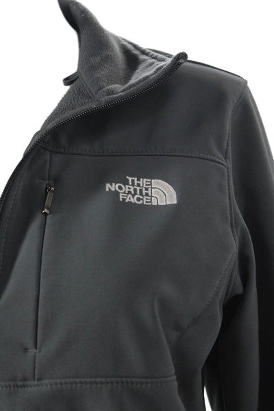 The North Face Womens Basic Jacket Gray Zip Long Sleeve Size S
