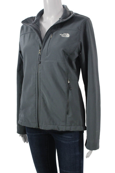 The North Face Womens Basic Jacket Gray Zip Long Sleeve Size S