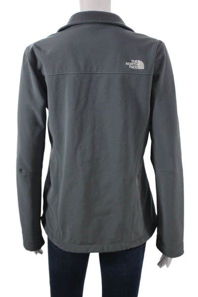 The North Face Womens Basic Jacket Gray Zip Long Sleeve Size S