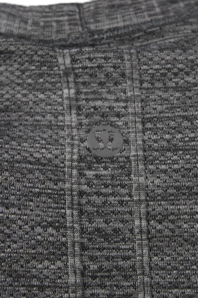 Lululemon Womens Basic Gray Nylon Blend Crew Neck Short Sleeve T-Shirt Size XS