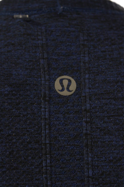 Lululemon Womens Basic Blue T-Shirt Nylon Blend Crew Neck Long Sleeve Size S
