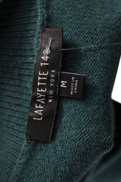 Lafayette 148 New York Womens Cashmere Mock Neck Vest Green Size M