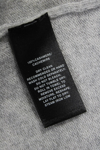 Lafayette 148 New York Women Cashmere Tunic Gray Turtleneck Sleeveless Size L