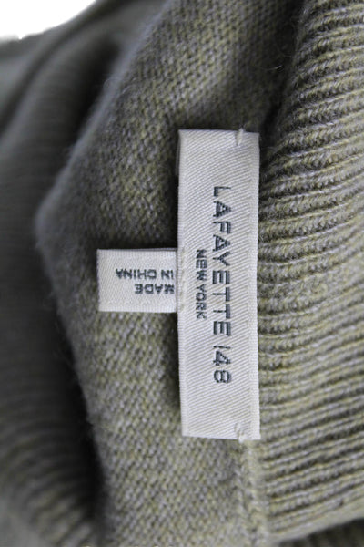 Lafayette 148 New York Women Cashmere Turtleneck Pullover Sweater Green Size M