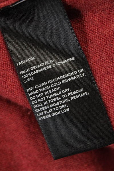 Lafayette 148 New York Women Red Cashmere Turtleneck Vest Sleeveless Size XS