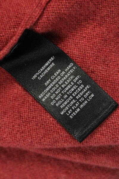 Lafayette 148 New York Women Cashmere V-Neck Red Long Sleeve Cardigan Size XS