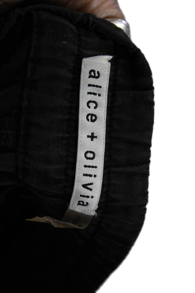 Alice + Olivia Women Utility Shorts Black Lyocell Pull On Size S