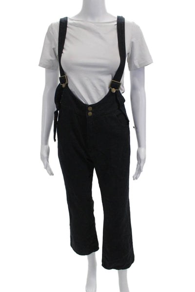 Rollas Women Overall Black Sleeveless Scoop Neck Cotton Buckle Size 26