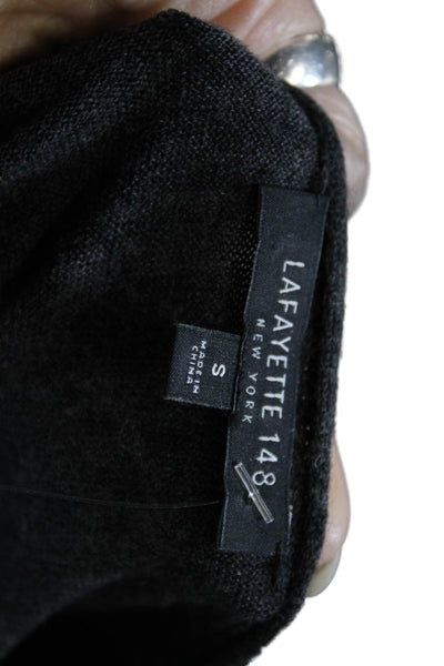 Lafayette 148 New York Womens Wool Boat Neck Pullover Sweater Gray Size S