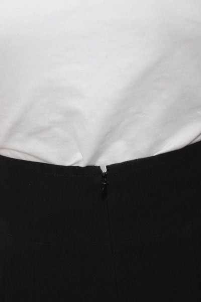 St. John Women Wrap Skirt Black Polyester Blend Knee Length Zip Size 8
