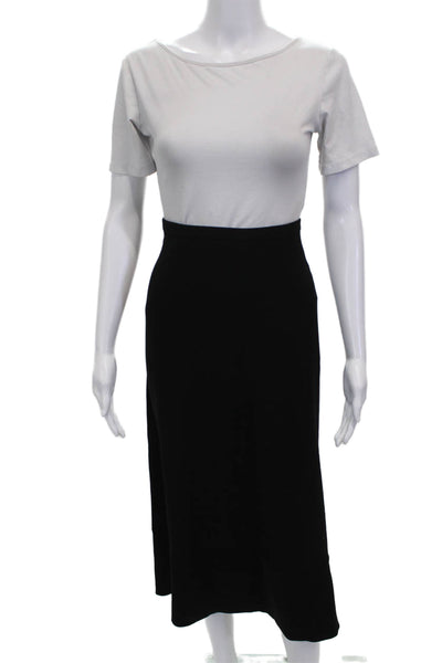Agnes B Womens Long Straight Pencil Skirt Black Triacetate Size 42