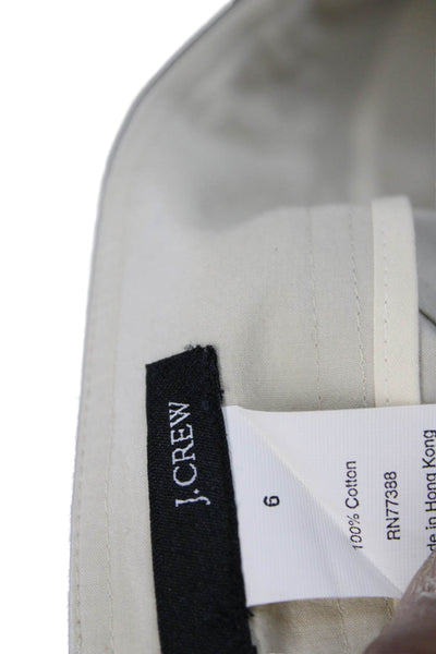 J Crew Women Straight Pencil Skirt Beige Cotton Long Zip Size 6