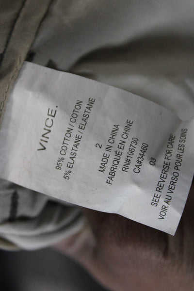 Vince Womens Gray Cotton Chino Pants Size 2