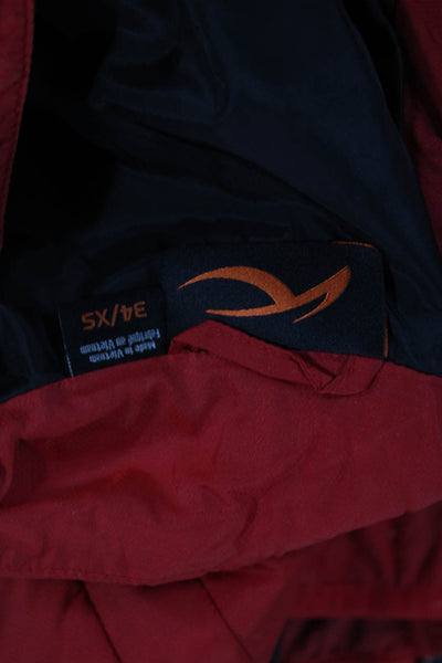 Kjus Women Quilted Red Nylon Zip Vest Size XS