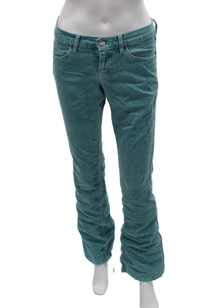 Juicy Couture Womens Blue Straight Jeans Cotton Button Size 26