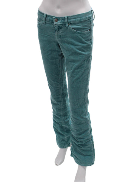 Juicy Couture Womens Blue Straight Jeans Cotton Button Size 26