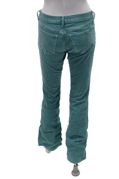 Juicy Couture Womens Blue Straight Jeans Cotton Button Size 26
