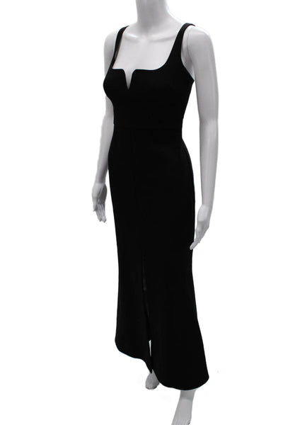 Likely Women Mermaid Black V-Neck Sleeveless Mid-Calf Dress Size 0