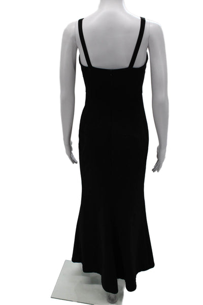 Likely Women Mermaid Black V-Neck Sleeveless Mid-Calf Dress Size 0