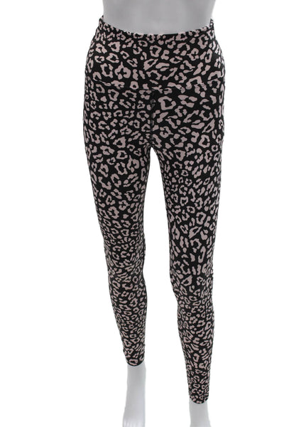 Beach Riot Women Black Animal Print Sleeveless V-Neck Polyester Pants Size S