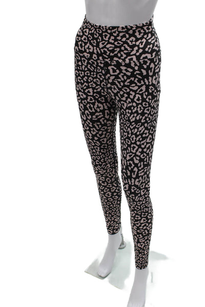 Beach Riot Women Black Animal Print Sleeveless V-Neck Polyester Pants Size S