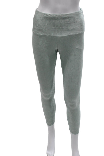 ONZIE Womens Capri Leggings Green Polyester Geometric Pull On Size S