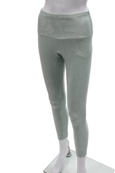 ONZIE Womens Capri Leggings Green Polyester Geometric Pull On Size S