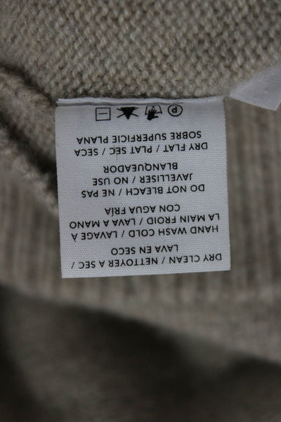 Naadam Women Collared Cashmere Pullover Beige Size XS