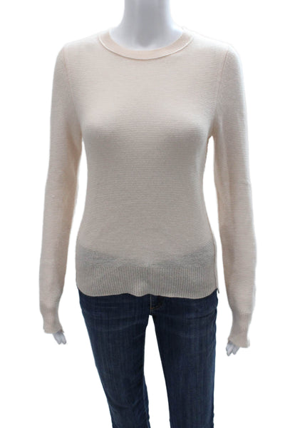 Naked Cashmere Women Pullover Crew Neck Cashmere Beige Long Sleeve Size S