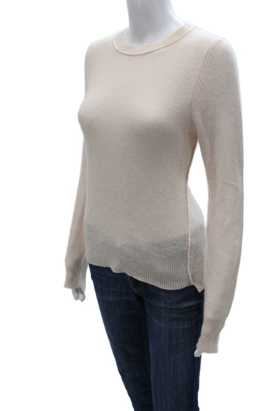 Naked Cashmere Women Pullover Crew Neck Cashmere Beige Long Sleeve Size S