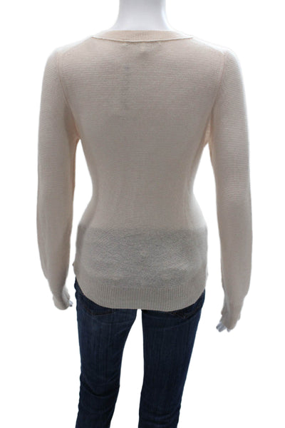Naked Cashmere Women Pullover Crew Neck Cashmere Beige Long Sleeve Size S