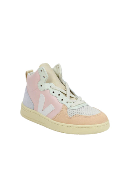 Veja Womens Leather Colorblock High Top Sneakers Multicolor Size 5