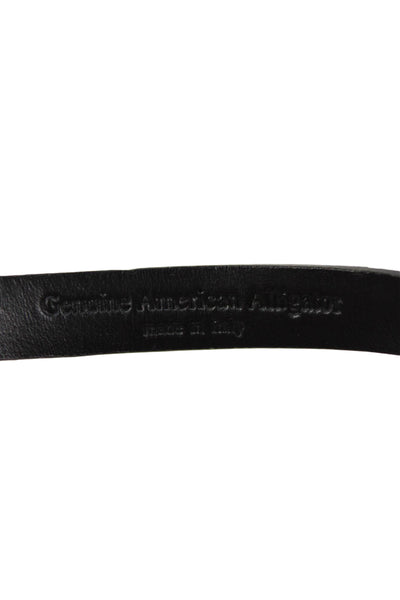 Tardini Unisex Kids Genuine American Alligator 1/2 Inch Wide Belt Chestnut