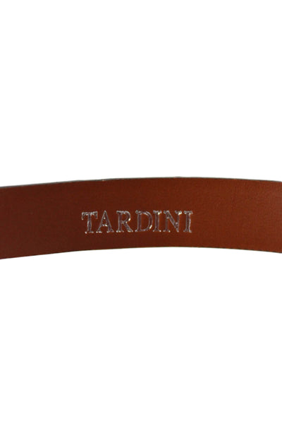 Tardini Unisex Kids Genuine American Alligator 1/2 Inch Wide Belt Dark Brown