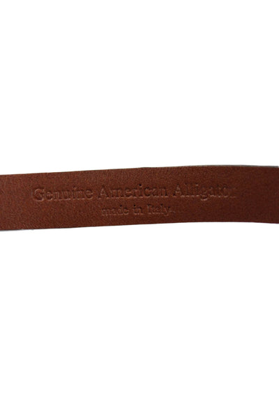 Tardini Unisex Kids Genuine American Alligator 1/2 Inch Childrens Wide Belt Blue