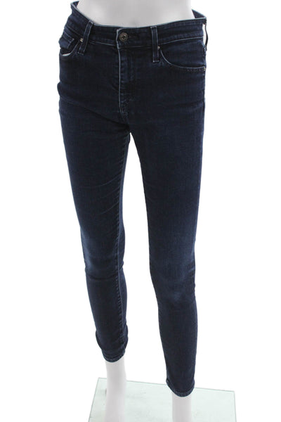AG Womens Skinny Jeans Blue Mid Rise Button Cotton Inseam 27 Size 26