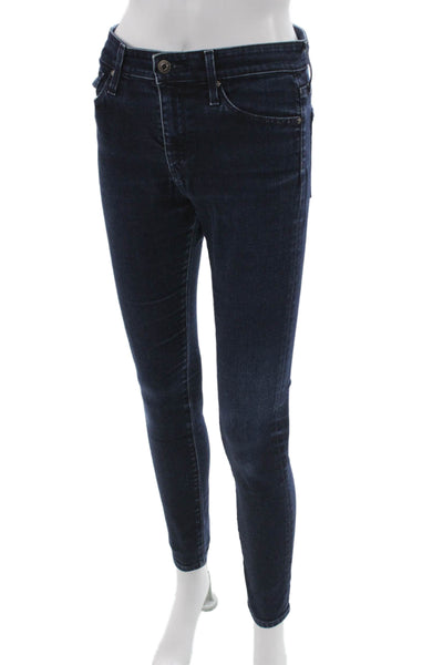 AG Womens Skinny Jeans Blue Mid Rise Button Cotton Inseam 27 Size 26