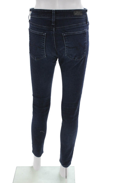 AG Womens Skinny Jeans Blue Mid Rise Button Cotton Inseam 27 Size 26