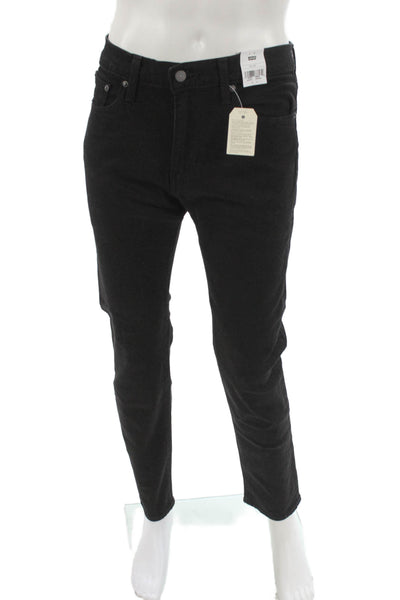 Levi's Mens Tapered Black Jeans Cotton Blend Inseam 32 Size 30