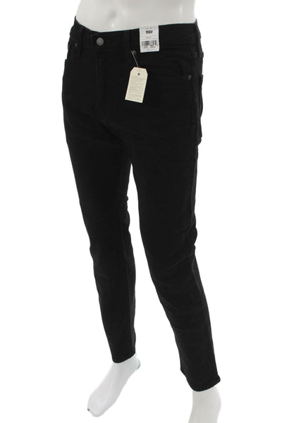 Levi's Mens Tapered Black Jeans Cotton Blend Inseam 32 Size 30