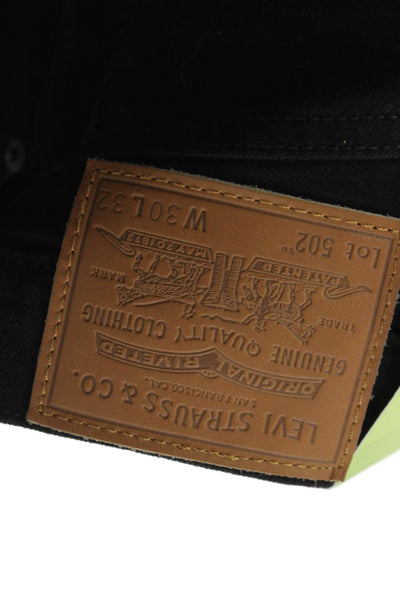 Levi's Mens Tapered Black Jeans Cotton Blend Inseam 32 Size 30