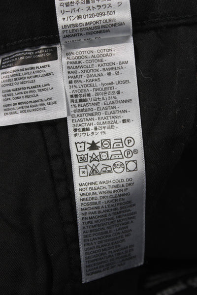 Levi's Mens Tapered Black Jeans Cotton Blend Inseam 32 Size 30
