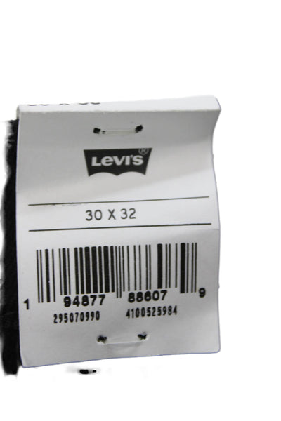Levi's Mens Tapered Black Jeans Cotton Blend Inseam 32 Size 30
