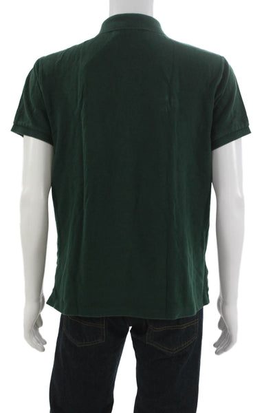 Polo Ralph Lauren Mens Polo Shirt Green Cotton Short Sleeve Size L