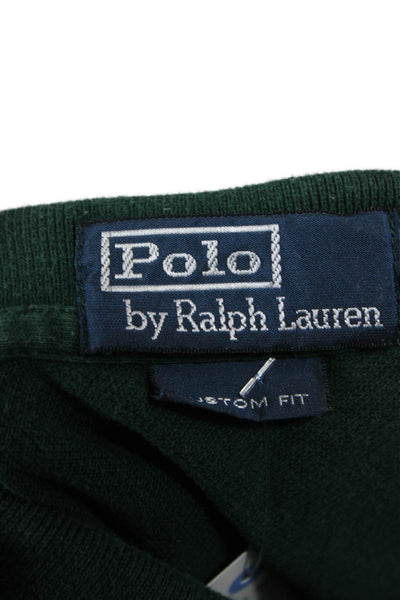 Polo Ralph Lauren Mens Polo Shirt Green Cotton Short Sleeve Size L