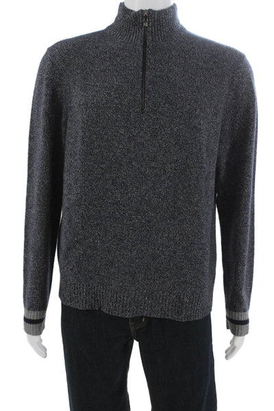The Men's Store at Bloomingdale's Mens Cashmere Mock Neck Pullover Blue Size L