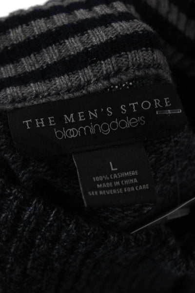 The Men's Store at Bloomingdale's Mens Cashmere Mock Neck Pullover Blue Size L