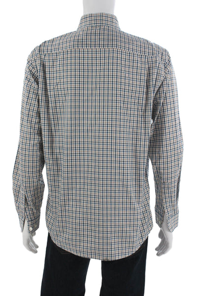 The Men's Store at Bloomingdale's Mens Printed Button Down Shirt Brown Size L