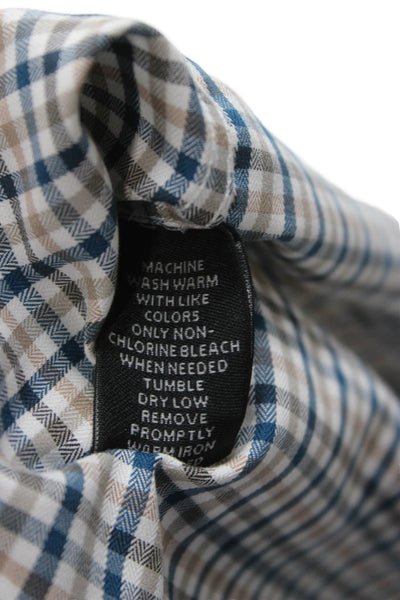 The Men's Store at Bloomingdale's Mens Printed Button Down Shirt Brown Size L